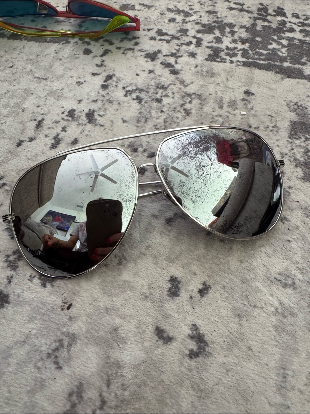 Dita Condor Silver Mirrored Aviator Sunglasses